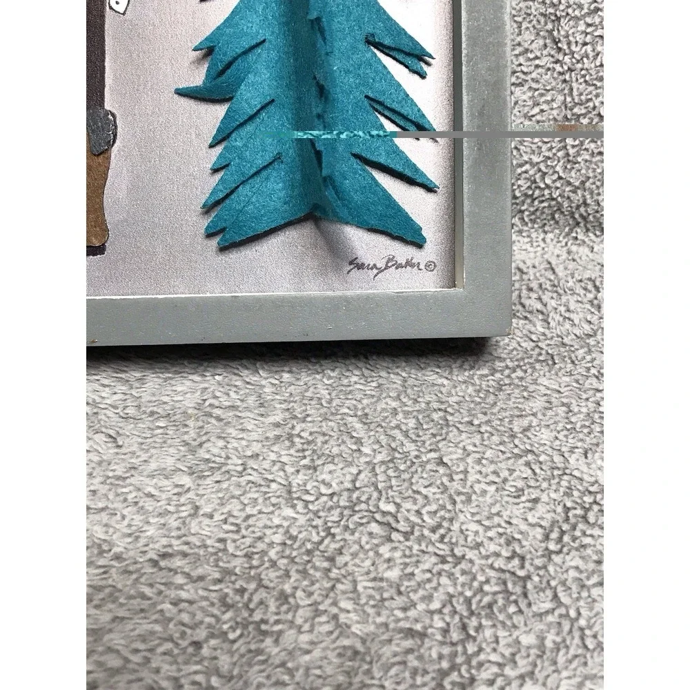 Lot Of Two Woodland Wonders Lumberjack Christmas‎ Wooden Shadow Box Pictures
